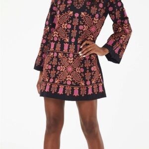 Roller Rabbit Josh’s Embroidered Juliana Black Dress Size XS pre-owned.